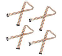 sourcing map 4 Pcs IDC Rainbow Wire Flat Ribbon Cable FC-Female to 16P 11.8 Inch Length 2.54mm Pitch Breadboard Jumper Wires for Electronic Projects