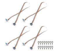 sourcing map 4 Pcs IDC Serial Cable Rainbow Wire Flat Ribbon Cable DB9 Male to DB9 Female 19.7 Inch Length 2.54mm Pitch Breadboard Jumper Wires for Electronic Projects