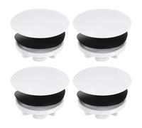 sourcing map 4 Pcs Kitchen Sink Hole Cover, 2 Inch Faucet Hole Cover Plastic Tap Hole Plate Stopper for Top Holes Kitchen Bathroom Sink Accessories, White