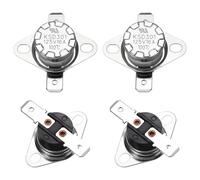 sourcing map 4 Pcs KSD301 Thermostat 100°C/212°F 16A Normally Closed N.C Adjust Snap Disc Temperature Switch for Microwaves,Oven,Coffee Maker,Bakelite Material