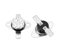 sourcing map 4 Pcs KSD301 Thermostat 50°C/122°F 16A Normally Open N.O Adjust Snap Disc Temperature Switch for Microwaves,Oven,Coffee Maker,Bakelite Material