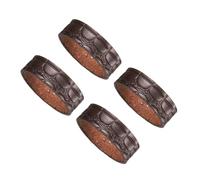 sourcing map 4 Pcs Leather Belt Loop Keeper, 4.3 Inch Belt Straps Ring Replacement Strap Holder Wide Belt Retainer for Securing Additional Length Straps in Place, Brown(Crocodile Pattern)