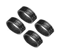 sourcing map 4 Pcs Leather Belt Loop Keeper, 4.3 Inch Belt Straps Ring Replacement Strap Holder Wide Belt Retainer for Securing Additional Length Straps in Place, Black(Crocodile Pattern)