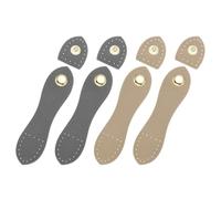 sourcing map 4 Pcs Leather Snaps Buckles Button Closures Sew on Leather Purse Tab Closures Fasteners for Purse Wallet Bags Making Supplies Cell Phone Case DIY Craft (Khaki/Dark Grey)