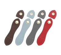 sourcing map 4 Pcs Leather Snaps Buckles Button Closures Sew on Leather Purse Tab Closures Fasteners for Purse Wallet Bags Making Supplies DIY Craft (Dark Grey/Red/Dark Brown/Blue)