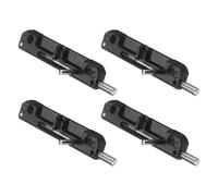 sourcing map 4 Pcs Left Spring-Loaded Gate Latch, Black Normally Locked Barrel Bolt Latch Door Slide Bolt for Industrial Device & Equipment Doors, Zinc Alloy