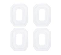 sourcing map 4 Pcs Letters O Patches Iron-On, White Alphabet Sew Embroidered Applique Patches 1.9 Inch Hot Melt Adhesive Process for Clothing Backpack Jean
