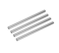 sourcing map 4 Pcs Linear Motion Rod Shaft Guide 6mm x 100mm (0.236" x 3.94") Case Hardened Steel Chrome Plated, Metric Linear Rail Rod for 3D Printer, CNC Machine