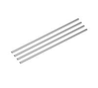 sourcing map 4 Pcs Linear Motion Rod Shaft Guide 6mm x 250mm (0.236" x 9.84") Hardened Chrome Plated Steel Linear Rail Rod for 3D Printer, CNC Machine