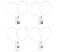 sourcing map 4 Pcs Luggage Travel Lock, 3 Digit Cable Combination Lock 30mm Width Body with 50cm Long Cable for Suitcase Bag Cabinets Small Fences Gym, White