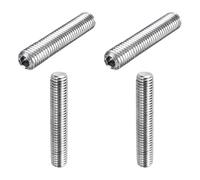sourcing map 4 Pcs M10-1.5 x 40mm Grub Screws, 304 Stainless Steel Cup Point Allen Head Screws Internal Hex Socket Drive for Bathroom Fixtures Repair Furniture DIY Project