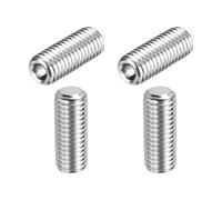 sourcing map 4 Pcs M12-1.75 x 30mm Grub Screws, 304 Stainless Steel Cup Point Allen Head Screws Internal Hex Socket Drive for Bathroom Fixtures Repair Furniture DIY Project