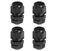 sourcing map 4 Pcs M12 Cable Gland, 4.5-8mm Wire Hole Waterproof Nylon Joint for Cable Fixing, Wiring, Repairing, Gland Replacement, Electrical Appliances, Black