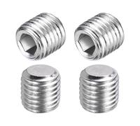 sourcing map 4 Pcs M16-2 x 16mm Grub Screws, 304 Stainless Steel Cup Point Allen Head Screws Internal Hex Socket Drive for Bathroom Fixtures Repair Furniture DIY Project