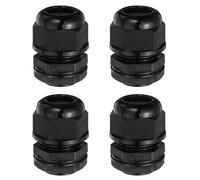 sourcing map 4 Pcs M25 Cable Gland, 5-6mm 2 Wire Holes Waterproof Nylon Joint for Cable Fixing, Wiring, Repairing, Gland Replacement, Electrical Appliances, Black