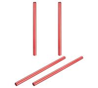 sourcing map 4 Pcs M3x100mm Round Aluminum Standoff Column Spacer, Coupling Screws Female Threaded Spacers for RC Multirotor Parts DIY FPV Quadcopter (Red)
