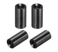 sourcing map 4 Pcs M3x10mm Round Aluminum Standoff Column Spacer, Coupling Screws Female Threaded Spacers for RC Multirotor Parts DIY FPV Quadcopter (Black)