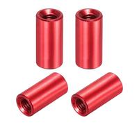 sourcing map 4 Pcs M3x10mm Round Aluminum Standoff Column Spacer, Coupling Screws Female Threaded Spacers for RC Multirotor Parts DIY FPV Quadcopter (Red)