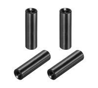 sourcing map 4 Pcs M3x25mm Round Aluminum Standoff Column Spacer, Coupling Screws Female Threaded Spacers for RC Multirotor Parts DIY FPV Quadcopter (Black)