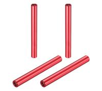 sourcing map 4 Pcs M3x45mm Round Aluminum Standoff Column Spacer, Coupling Screws Female Threaded Spacers for RC Multirotor Parts DIY FPV Quadcopter (Red)