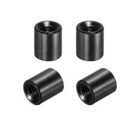 sourcing map 4 Pcs M3x6mm Round Aluminum Standoff Column Spacer, Coupling Screws Female Threaded Spacers for RC Multirotor Parts DIY FPV Quadcopter (Black)