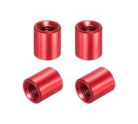 sourcing map 4 Pcs M3x6mm Round Aluminum Standoff Column Spacer, Coupling Screws Female Threaded Spacers for RC Multirotor Parts DIY FPV Quadcopter (Red)