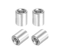 sourcing map 4 Pcs M3x6mm Round Aluminum Standoff Column Spacer, Coupling Screws Female Threaded Spacers for RC Multirotor Parts DIY FPV Quadcopter (Silver Tone)