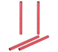 sourcing map 4 Pcs M3x70mm Round Aluminum Standoff Column Spacer, Coupling Screws Female Threaded Spacers for RC Multirotor Parts DIY FPV Quadcopter (Red)