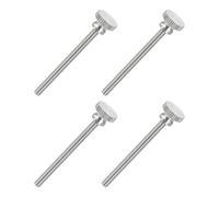sourcing map 4 PCS M4 x 48mm Flat Knurled Head Thumb Screws,304 Stainless Steel Fully Threaded Thumbscrew Bolts Fasteners for Lighting Household Appliances Electronic Equipment