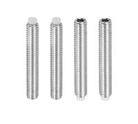 sourcing map 4 Pcs M6x40mm Nylon Tip Grub Screw, 304 Stainless Steel Metric Hex Socket Set Screws for Furniture Repair Industrial Machinery and Equipment