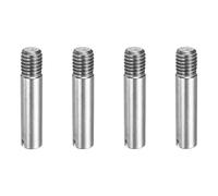 sourcing map 4 Pcs M8 x 35mm Slotted Cylindrical Pins, 304 Stainless Steel Dowel External Thread Locating Parallel Pins Shelf Support Peg Pin for Furniture Installation, DIY Project