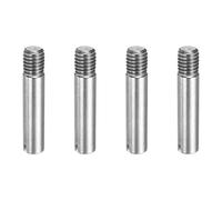 sourcing map 4 Pcs M8 x 40mm Slotted Cylindrical Pins, 304 Stainless Steel Dowel External Thread Locating Parallel Pins Shelf Support Peg Pin for Furniture Installation, DIY Project