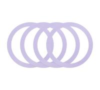 sourcing map 4 Pcs Magnetic Adapter Ring, Universal Magnetic Wireless Charger Conversion Kit Adhesive Sticker Ring for Phone Case, Purple