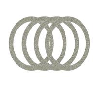 sourcing map 4 Pcs Magnetic Adapter Ring, Universal Magnetic Wireless Charger Conversion Kit Sparkle Magnetic Metal Ring Adhesive Sticker Ring for Phone Case, Grey