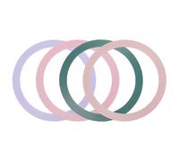 sourcing map 4 Pcs Magnetic Adapter Ring, Universal Magnetic Wireless Charger Conversion Kit Sticker Ring Adhesive for Phone Case, Rose Gold/Pink/Purple/Green
