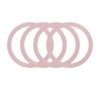 sourcing map 4 Pcs Magnetic Adapter Ring, Universal Magnetic Wireless Charger Conversion Kit Sticker Ring Adhesive for Phone Case, Rose Gold