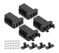 sourcing map 4 Pcs Magnetic Push Latches for Cabinet Door, 2.17x1.69 Inch Push to Open Door Latch Cabinet Hardware, Hidden Door Release Drawer Pull on Closet Touch, Plastic Black 55x43mm