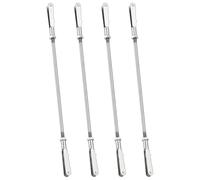 sourcing map 4 Pcs Metal Clip Pushrod Connector Linkage, 304 Stainless Steel M3 Threaded Rod with Metal Clip for RC Plane Fixed Wing Aircraft DIY Models Parts, 203mm/7.99"