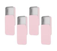 sourcing map 4 Pcs Metal Tin Box Container, 2.4x1.3x0.4 Slide Top Tin Containers Small Empty Rectangular Storage Box for Lip Balm Candies Jewelry Crafts Storage, Pink