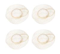sourcing map 4 Pcs Mini Straw Hats, 6 Inch Knitting Miniature Doll Straw Hats Natural Small Cap for Dollhouse DIY Craft Decoration Accessories Mini House Garment Decor, XXL Size Wood Color