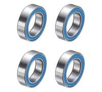 sourcing map 4 Pcs MR117-2RS Deep Groove Micro Bearing, 7x11x3mm Double Rubber Sealed Chrome Steel Small Bearings (ABEC5, Z4 Low Noise)