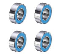 sourcing map 4 Pcs MR126-2RS Deep Groove Micro Bearing, 6x12x4mm Double Rubber Sealed Chrome Steel Small Bearings (ABEC5, Z4 Low Noise)