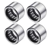 sourcing map 4 Pcs Needle Roller Bearings, HK1614 Bore 16mm OD 22mm 14mm Width Steel Track Roller Bearings Open End for Mower, Lawn Tractor, Automotive