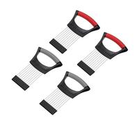 sourcing map 4 Pcs Onion Slicer Holder, Stainless Steel Vegetable Cutting Holder Food Cutter Tool for Slicing Storing Onions Tomatoes Potatoes Avocados Apples, Black Red/Black Grey