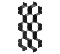 sourcing map 4 Pcs Partition Drawer Divider, Plastic Adjustable Separator Drawer Organizer for Underwear Belt Scarf Socks Organizers, Black (Free Cutting)