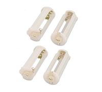 sourcing map 4 Pcs Plastic Cylindrical Battery Holder Case Box for 3 x 1.5V AAA Batteries