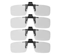 sourcing map 4 Pcs Polarized Clip-on 3D Glasses, Passive 3D Viewing Glasses Frames for RealD/Image MAXimum Movies Theater Games TV Photo Projector