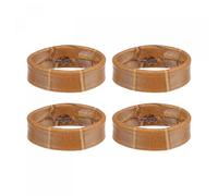 sourcing map 4 Pcs PU Leather Loops Replacement Retaining Ring Keeper for 16mm Width Watch Band, Brown