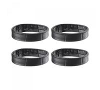 sourcing map 4 Pcs PU Leather Loops Replacement Retaining Ring Keeper for 18mm Width Watch Band, Black