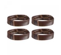 sourcing map 4 Pcs PU Leather Loops Replacement Retaining Ring Keeper for 18mm Width Watch Band, Dark Brown